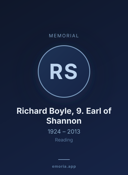 Memorial portrait of Richard Boyle, 9. Earl of Shannon