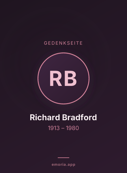 Gedenkportrait von Richard Bradford