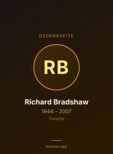 Gedenkportrait von Richard Bradshaw