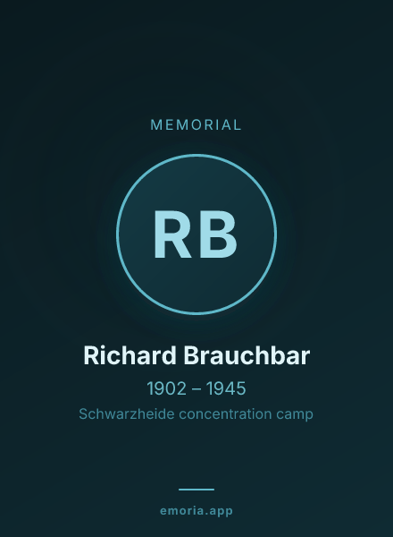 Memorial portrait of Richard Brauchbar