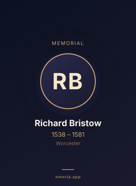 Memorial portrait of Richard Bristow