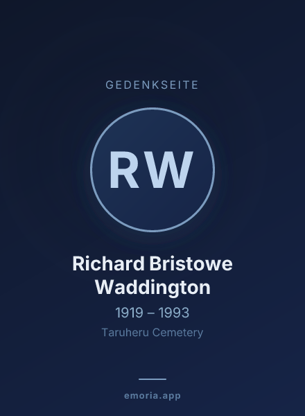 Gedenkportrait von Richard Bristowe Waddington