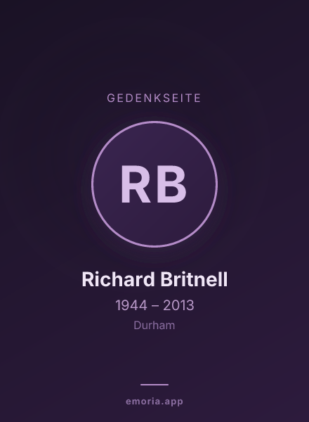 Gedenkportrait von Richard Britnell