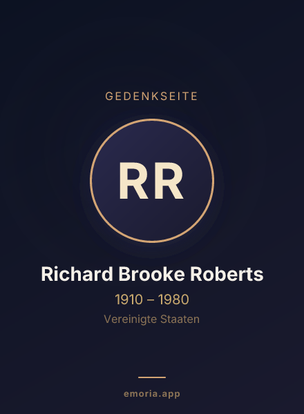 Gedenkportrait von Richard Brooke Roberts