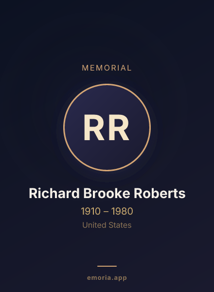 Memorial portrait of Richard Brooke Roberts
