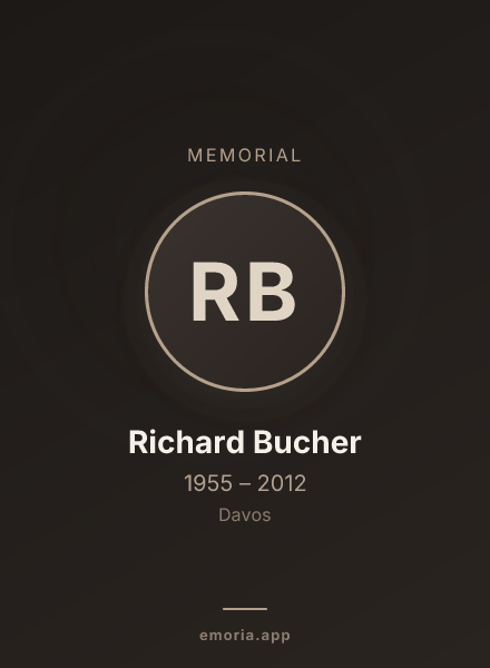 Memorial portrait of Richard Bucher