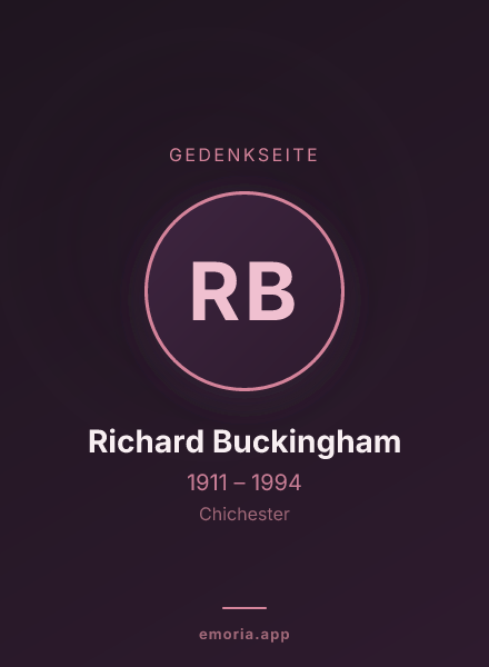 Gedenkportrait von Richard Buckingham
