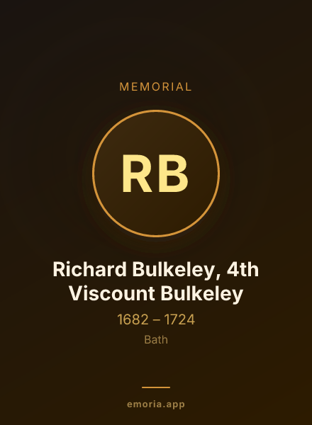 Memorial portrait of Richard Bulkeley, 4th Viscount Bulkeley