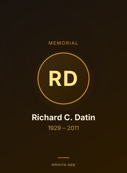 Memorial portrait of Richard C. Datin