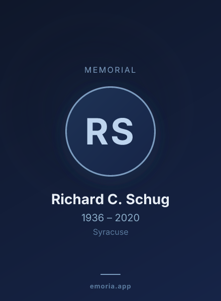 Memorial portrait of Richard C. Schug