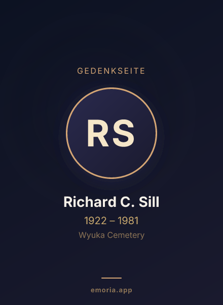 Gedenkportrait von Richard C. Sill