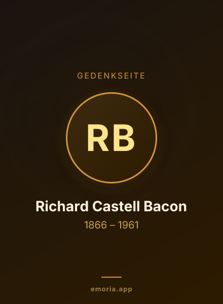 Gedenkportrait von Richard Castell Bacon