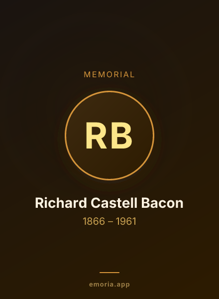 Memorial portrait of Richard Castell Bacon