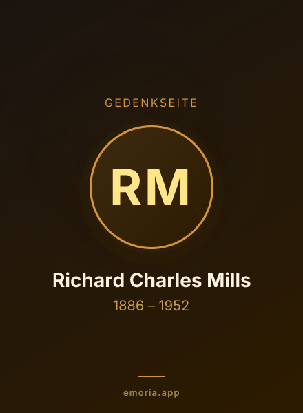 Gedenkportrait von Richard Charles Mills