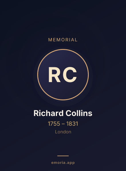 Memorial portrait of Richard Collins