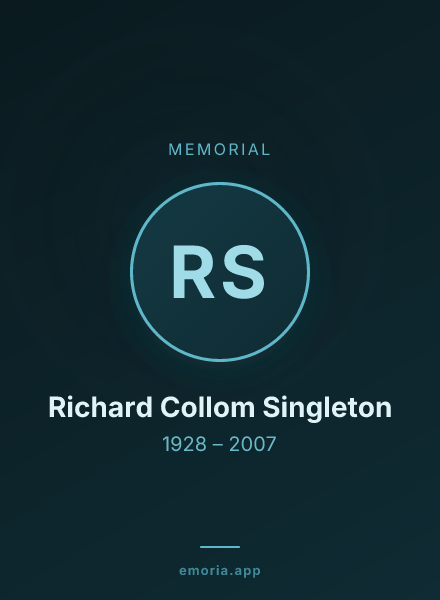 Memorial portrait of Richard Collom Singleton