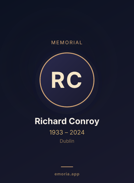 Memorial portrait of Richard Conroy