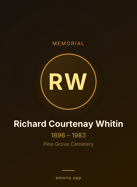 Memorial portrait of Richard Courtenay Whitin