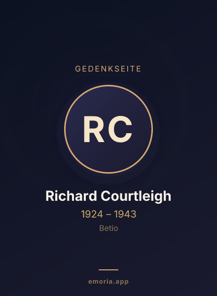 Gedenkportrait von Richard Courtleigh