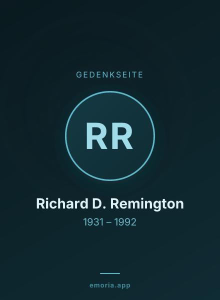 Gedenkportrait von Richard D. Remington