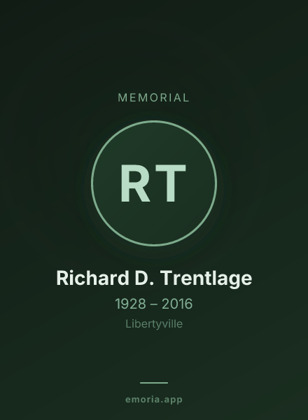 Memorial portrait of Richard D. Trentlage