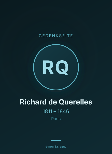 Gedenkportrait von Richard de Querelles