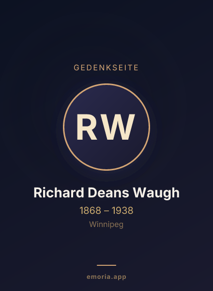 Gedenkportrait von Richard Deans Waugh