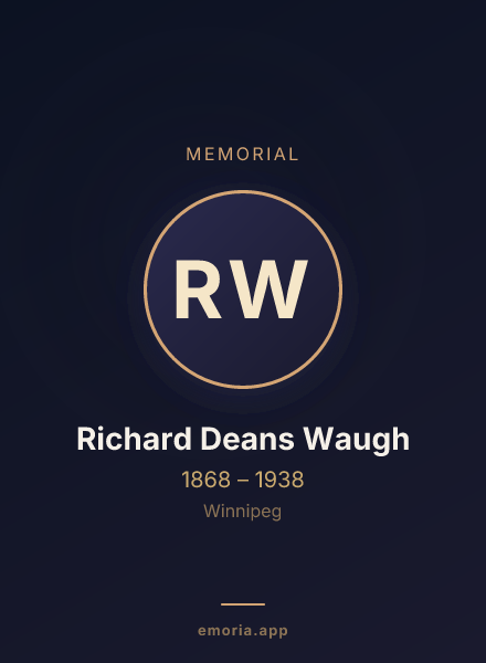 Memorial portrait of Richard Deans Waugh