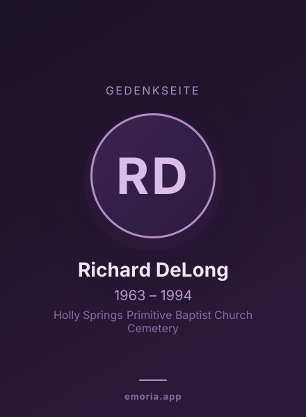 Gedenkportrait von Richard DeLong