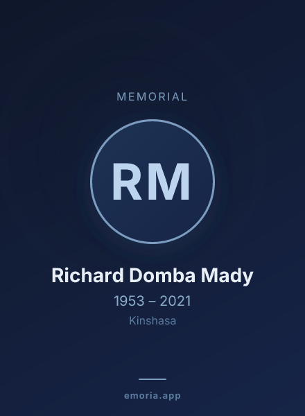 Memorial portrait of Richard Domba Mady