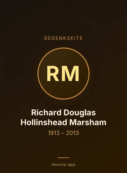 Gedenkportrait von Richard Douglas Hollinshead Marsham
