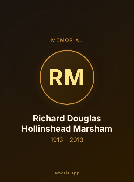 Memorial portrait of Richard Douglas Hollinshead Marsham