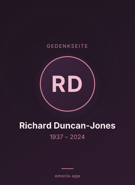 Gedenkportrait von Richard Duncan-Jones