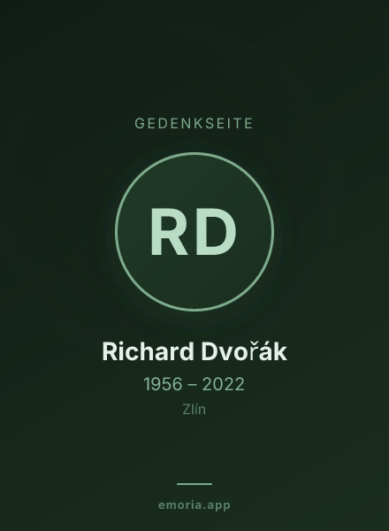 Gedenkportrait von Richard Dvořák