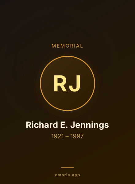 Memorial portrait of Richard E. Jennings
