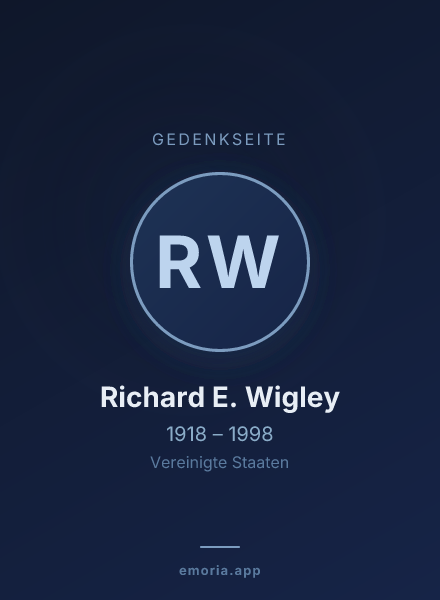 Gedenkportrait von Richard E. Wigley