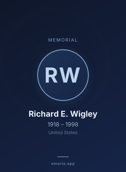 Memorial portrait of Richard E. Wigley