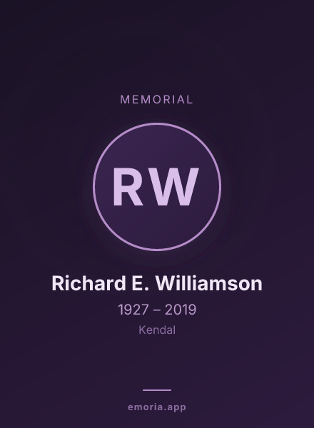 Memorial portrait of Richard E. Williamson