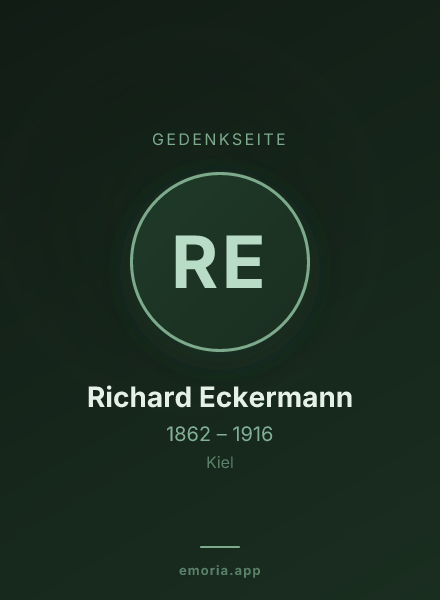 Gedenkportrait von Richard Eckermann
