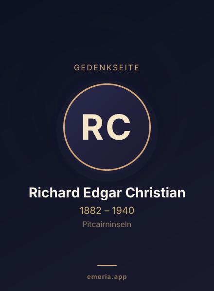 Gedenkportrait von Richard Edgar Christian