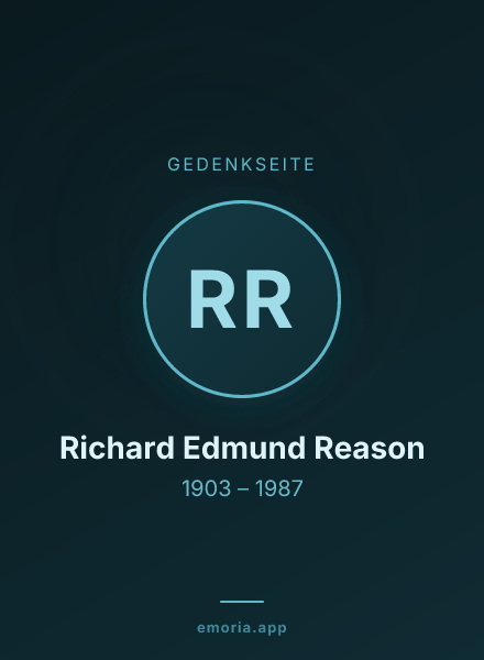 Gedenkportrait von Richard Edmund Reason