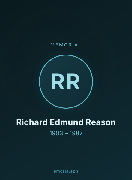 Memorial portrait of Richard Edmund Reason