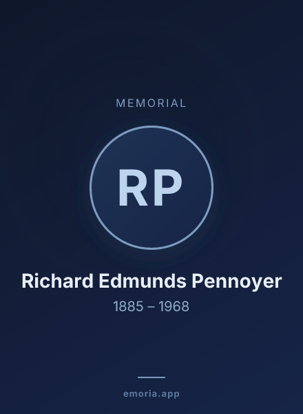 Memorial portrait of Richard Edmunds Pennoyer