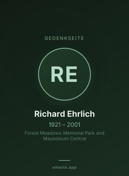 Gedenkportrait von Richard Ehrlich