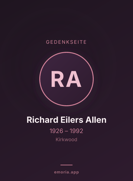 Gedenkportrait von Richard Eilers Allen