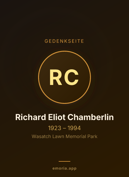 Gedenkportrait von Richard Eliot Chamberlin