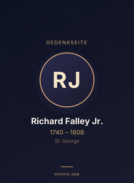 Gedenkportrait von Richard Falley Jr.