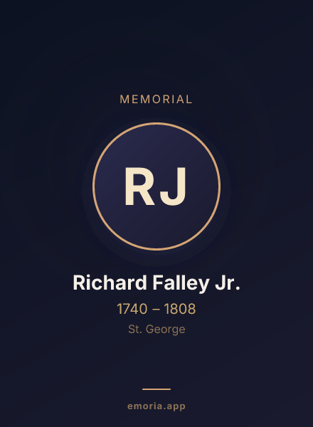Memorial portrait of Richard Falley Jr.