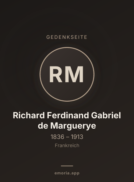 Gedenkportrait von Richard Ferdinand Gabriel de Marguerye