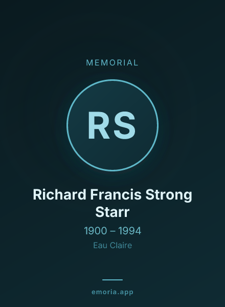Memorial portrait of Richard Francis Strong Starr